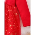 thumbnail image 6 of Qiylii Valentine's Day Little Girls Outfit, Star Mesh Princess Letter Dress+Headwear, 6 of 9