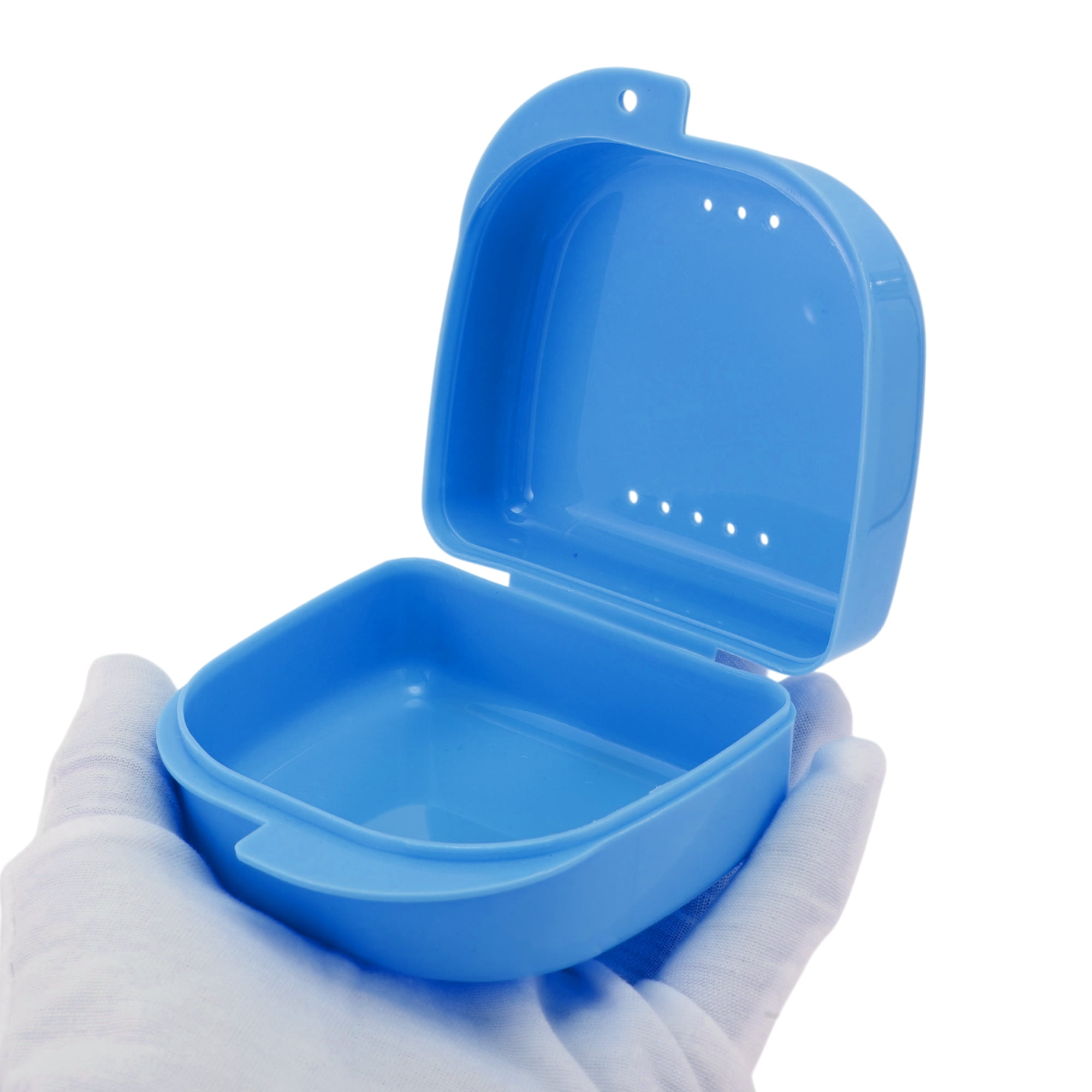 Unique Bargains Strapless Hole Portable Retainer Case Braces Box 1 Pc Blue