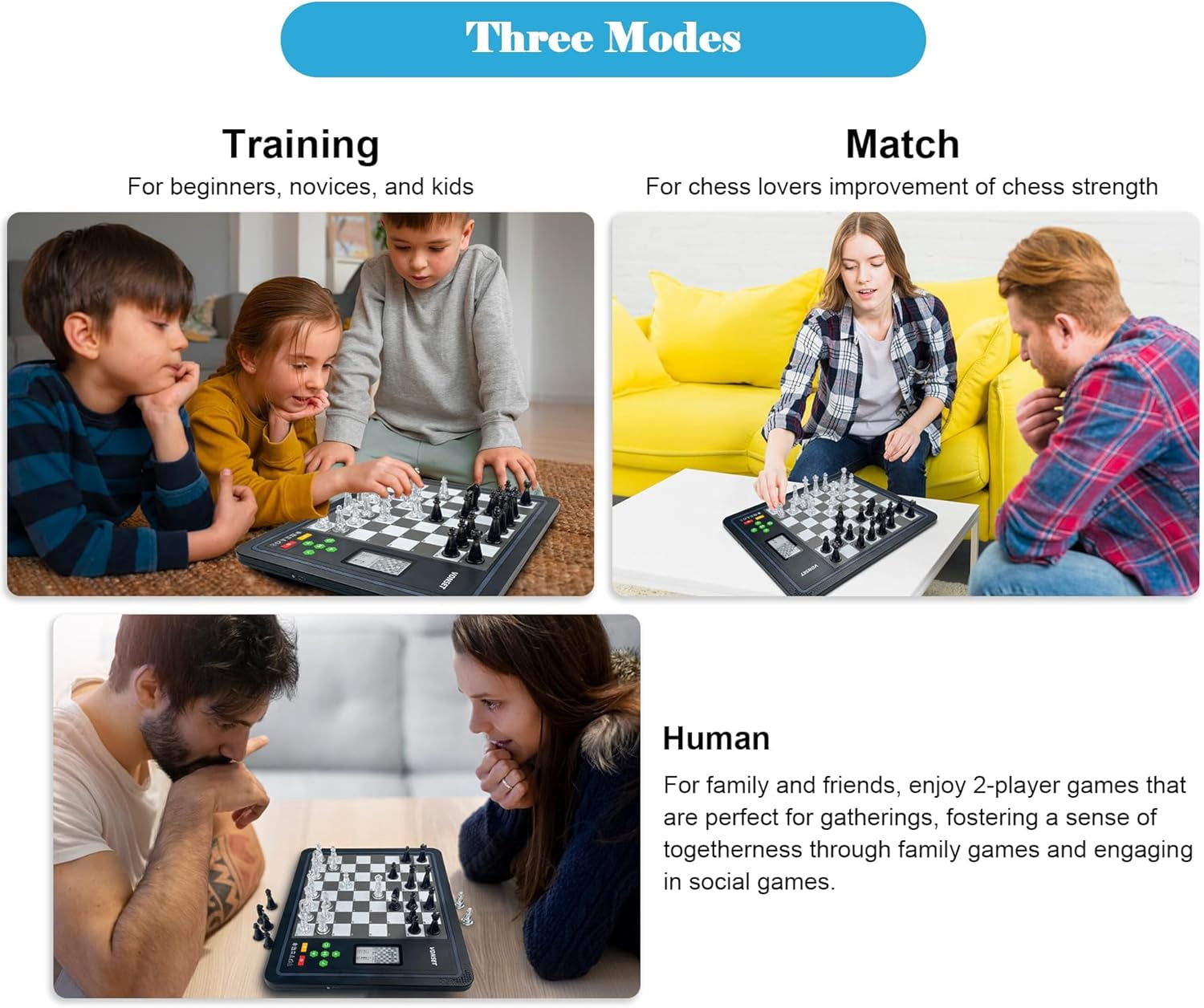 Vonset L6 chess computer Electronic Chess Set Computer Chess Board Game Chess Sets for Beginners and Improving Players