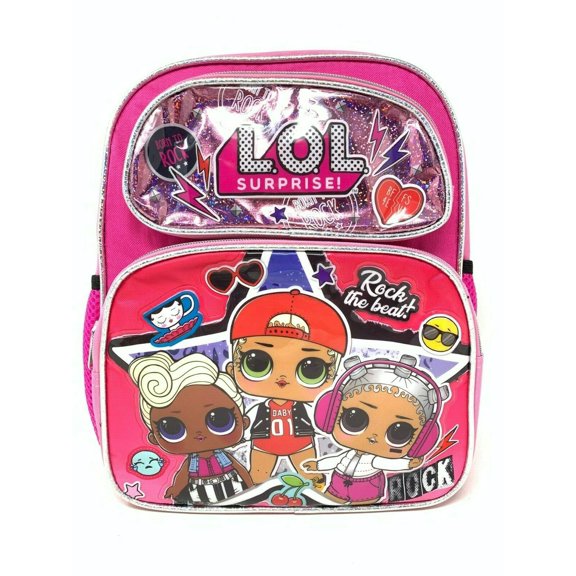 Small Backpack - L.O.L. Surprise - Hip Hop Shiny Pink 12" New 008857