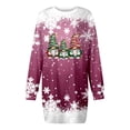 thumbnail image 4 of Vestidos Casuales Para Mujer 派对 Vestido Casual de Manga Larga Con Cuello Redondo y Estampado Navideño de Moda de Otoño E Invierno Para Mujer, 4 of 4