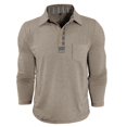 thumbnail image 5 of KKBOTIVE Long Sleeve Shirts for Men Casual Collared Polo Shirt Cozy Pullover Men's Fashion Tops for Daily Wear ( Beige Size: S ), 5 of 7