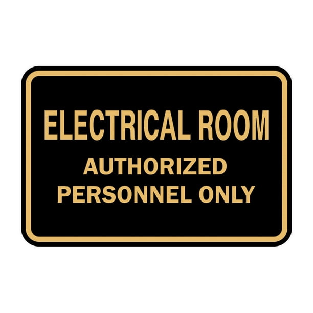 Cartello 'AUTHORIZED PERSONNEL ONLY' Per Porta/Parete – Nero E Oro – Piccolo (All Quality)