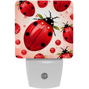 Seven-star ladybug LED Square Night Lights - Modern and Versatile Plug-in Lighting Solution for Any Room - Energy Efficient and Stylish Illumination