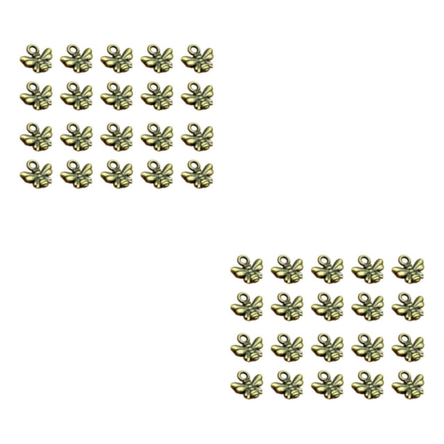 Bewildely 50 unids/set colgantes de abeja para pendientes-pequeños y bonitos colgantes de abeja de aleación resistente para pendientes Type1 NO1
