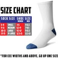 thumbnail image 5 of MDR Unisex Adult Crew Socks - Cotton Socks Everyday Use - 3 Pair - Pack Made in USA (13-15, White w/Royal Heel & Toe), 5 of 5