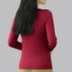 thumbnail image 5 of Pijama de manga larga para mujer, ropa de casa de color con almohadillas para el pecho, camiseta de manga larga, cómoda base para uso externo, pijama de modal de cuello redondo para mujer., 5 of 5