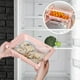 thumbnail image 4 of Estante de almacenamiento para frigorífico - Organizador desplegable con clips ajustables para frutas, verduras y condimentos, organizador de frigorífico que ahorra espacio, 4 of 5