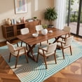 thumbnail image 2 of RUG ROBOT 5'x7' Abstract Area Rugs for Living Room, Non Slip Washable Rugs for Bedroom, Dining Room, Boho Mid Century Modern Colored Indoor Abstract Rainbow Carpet, Orange/Green, 2 of 8
