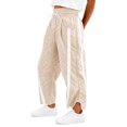 thumbnail image 2 of Women'S Printed Wide Leg Athletic Pants Elastic High Waist With Drawstring Loose Fit Striped Side Casual Joggers With Pockets, 2 of 6