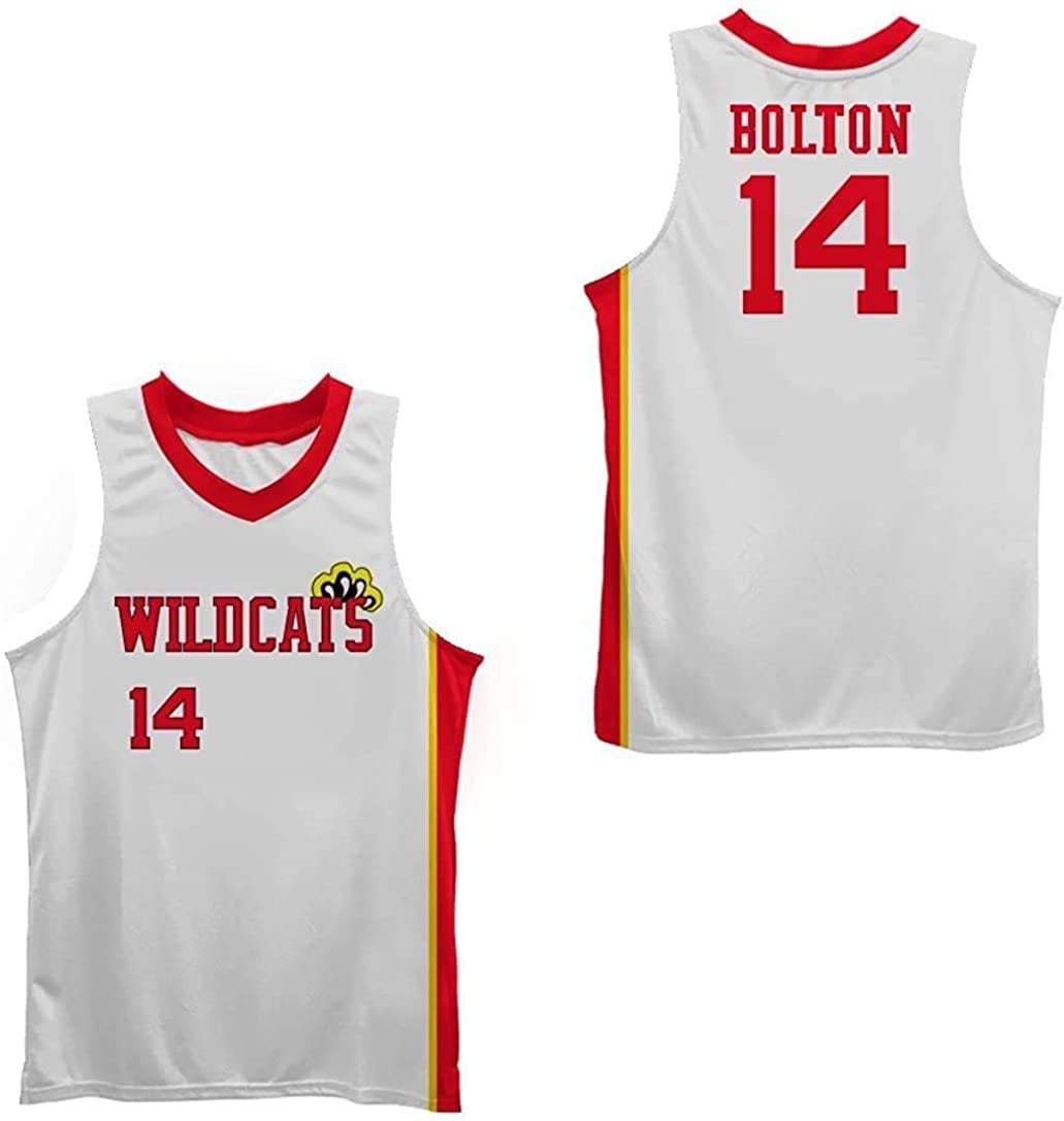 Troy Bolton 14 East High School Wildcats Baseball Jersey with