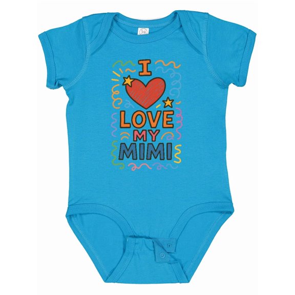 Inktastic I Love My Mimi Heart Boys or Girls Baby Bodysuit
