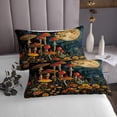 thumbnail image 3 of Erosebridal Boho Mushroom Bedspread Sets Queen Size, Daisy Floral Bed Quilt, Butterfly Wildlife Room Decor, 3 of 5