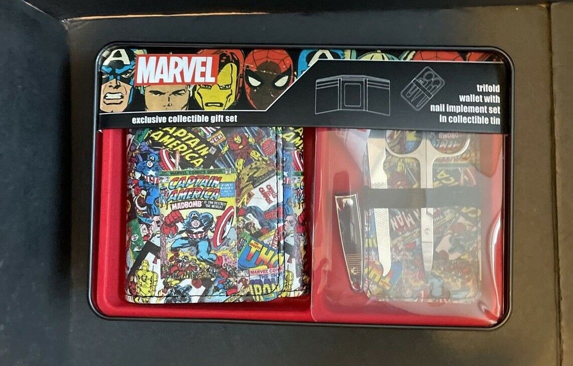 NWT Marvel Comics Men's Trifold Wallet And Nail Implement Set - Walmart.com