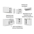 thumbnail image 4 of Cocina Integral Completa Esquinera Madesa Glamy 349cm Blanco, 4 of 11