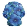 thumbnail image 2 of Bright Blue Flowers Men’s Hoodies Sweatshirt Fleece Jackets Long Sleeve Sweatshirts, 2 of 5