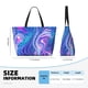 thumbnail image 4 of Fotbe Swirl Blue And Purple Bolsa de Viaje para Playa - Resistente al Agua, Bolsa Tote de Gran Capacidad y Ligera con 7 Bolsillos para Mujeres y Hombres, 4 of 7