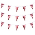 thumbnail image 1 of 3 banderas colgantes con diseño de rayas, encantadoras banderas de cuerda para decoración de circo y carnaval., 1 of 7