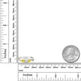 thumbnail image 6 of Gem Stone King 925 Silver and 10K Yellow Gold Moissanite Yellow Sapphire and Lab Grown Diamond 3 Stone Engagement Ring for Women (0.53 Cttw, Gemstone Birthstone, Size 9), 6 of 6