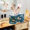 thumbnail image 2 of Ryvnso 2 Pack Qtip Holder Organizer Seagulls and Ship Bathroom Cotton Swabs Cans Storage Canister, 2 of 7
