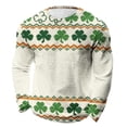 thumbnail image 1 of Camisa de Día de San Patricio Hombres Manga Larga Tops Casuales Camisas Camisetas Ropa de Manga Larga Cuello Redondo para Fiesta Festival Vacaciones Viajes Calle Uso Diario, 1 of 6