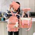 thumbnail image 2 of Conjunto de mochila escolar de 4 piezas, mochila bonita, bolso escolar, estuche para lápices, bolso de hombro para niños y niñas, 2 of 10