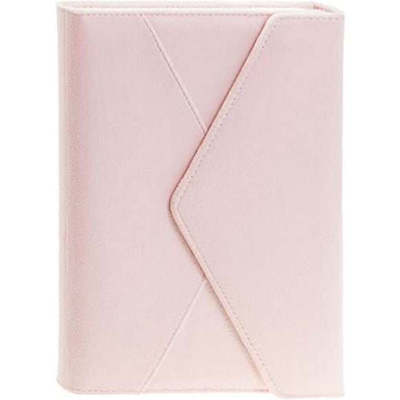 Cuaderno forrado Eccolo, tapa dura terciopelo, 256 pág. rayadas papel marfil, libre ácido, cierre magnético, 3 marcapáginas (rosa, 6x8 pulg.)