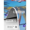 thumbnail image 3 of Merry Christmas Area Rug for Bedroom 3x5 Ft Pelican Beach Ocean Coconut Tree Super Soft fuzzy Throw Rug Non-Slip Fluffy Plush Indoor Floor Carpet for Living Room Nursery Home Decor, 3 of 8