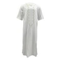 thumbnail image 2 of Lefu Men Stripe Jubba Kaftan Dishdash Thobe Saudi Arab Muslim Clothing Maxi Robe New, 2 of 9