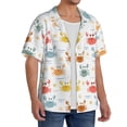 thumbnail image 2 of Sikiie Colorful Crabs Men's Cuban Shirt, Hawaiian Shirts, Business Casual Button Down Shirts, Short Sleeve Shirt-X-Large, 2 of 5
