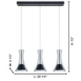 thumbnail image 2 of Musero - 3-Light LED Linear Pendant - Satin Nickel Finish - Smoked Glass, 2 of 2