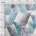 thumbnail image 2 of oneOone Cotton Silk Light Blue Fabric Geometrical Lines Dress Material Fabric Print Fabric By The Yard 42 Inch Wide, 2 of 4