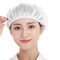 thumbnail image 3 of Red de pelo de malla elástica para trabajadores del servicio de alimentos, gorro de cocina reutilizable, Red de nailon blanca para hornear Chef, 4 Uds., 3 of 5