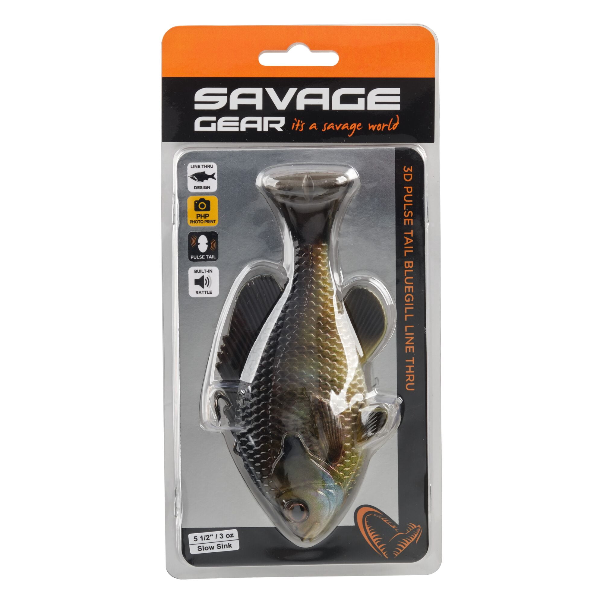 Savage Gear Pulse Tail Fishing Lure, 5.5 in, Light Gill (1-count)