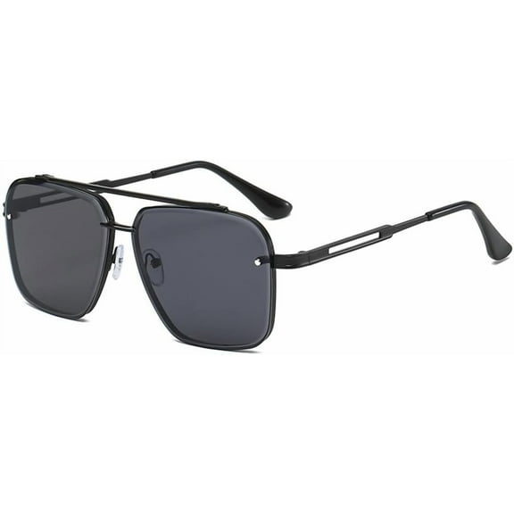 Metal Sunglasses Men Women Big Sun Glasses Male Black Driving Shades