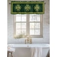 thumbnail image 6 of Curtain Valance for Windows, Abstract Shamrock Celtic Knot Kitchen Valances Rod Pocket Short Curtains, St. Patrick's Day Green Theme Window Valance for Bedroom Bathroom Living room 54x18in, 6 of 9