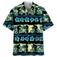 thumbnail image 2 of Camisa con estampado 3D de ciclismo tropical colorido para hombres, camisas hawaianas de manga corta con gráficos de bicicleta, blusa holgada con solapa estilo Aloha callejero, 2 of 4