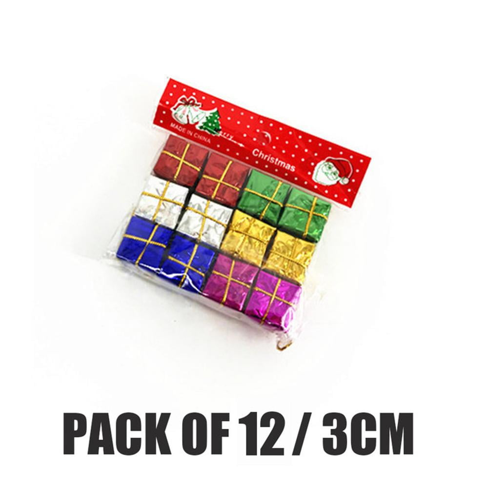 CSCHome 12 Pcs Mini Christmas Tree Gift Box Charms, Gift Box