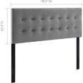 thumbnail image 2 of Ergode Emily King Biscuit Tufted Performance Velvet Headboard - Gray, 2 of 5