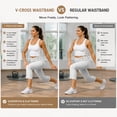 thumbnail image 4 of Capri Pants for Women High Waisted Straight Leg Stretch Lightweight Trousers Casual Work Golf Capris with Pockets Summer Fall Loose Breathable Pants Daily Travel Office Outfits, White 5XL, 4 of 9