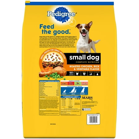 PEDIGREE Small Dog Adult Complete Nutrition Roasted Chicken, Rice & Vegetable Flavor Dry Dog Food 15.9 Pounds