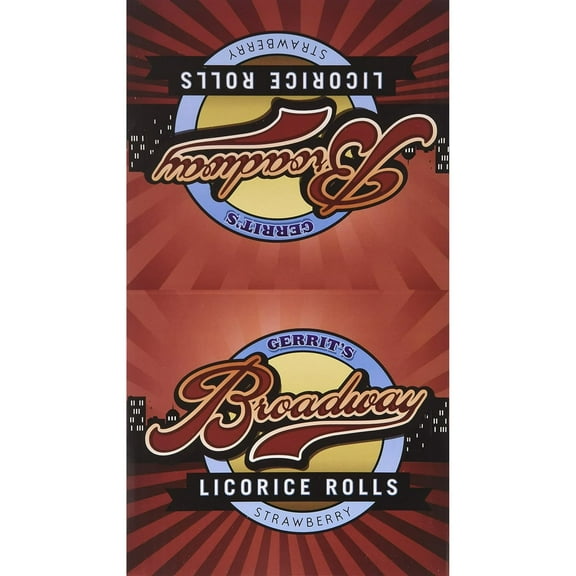 Broadway Licorice Rolls Strawberry 24 Count