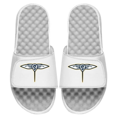

Men s ISlide White Georgia Swarm Primary Logo Slide Sandals