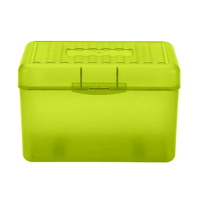 LEEYNEER Index Card Holder Index Card Box Notecard Box Flash Card Holder Index Organizer 2PC
