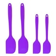 thumbnail image 7 of 4pcs Kitchen Cooking Silicone Spatula Set Heat Resistant Turners Scraper Baking Utensils Purple, 7 of 7