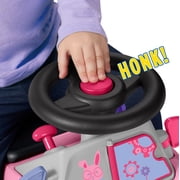 Radio Flyer Creativity Car, 3 in 1 Push Walker & Ride-on with Interactive Features, Pink