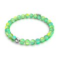 thumbnail image 1 of Emerald | Silver | Mermaid Glass Bead Bracelet, 1 of 6