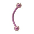 thumbnail image 2 of Titanium Curved Barbell Eyebrow Ring 16 Gauge With Ball, 2 of 9