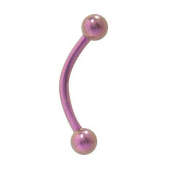 Titanium Curved Barbell Eyebrow Ring 16 Gauge With Ball