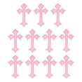 thumbnail image 1 of Parches de Planchar en Cruz Uxcell, Parché Bordado para Reparación de Mochilas, Ropa, Zapatos, Sombreros DIY Rosa, 1 of 6
